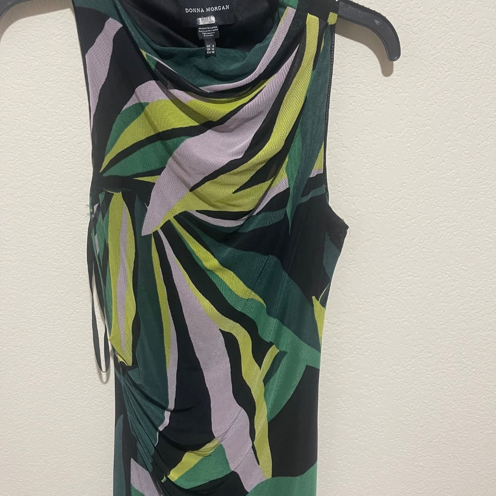 Donna Morgan Abstract Printed Mesh Midi Dress – Women’s Size 8 - Picture 11 of 11